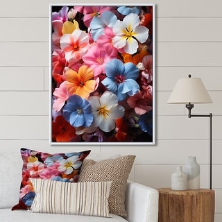 Designart "Meadow Prairie Primrose" Meadow Framed Canvas Prints - Bed ...